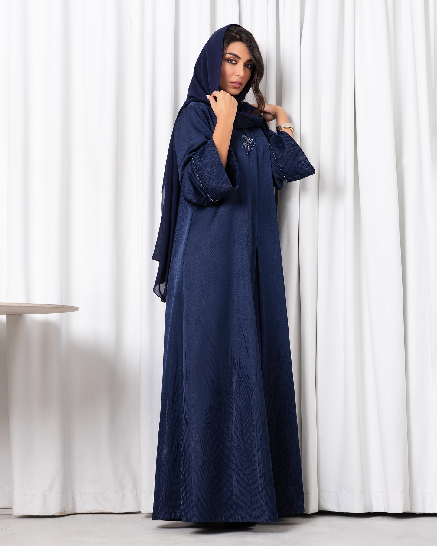 nave blue abaya