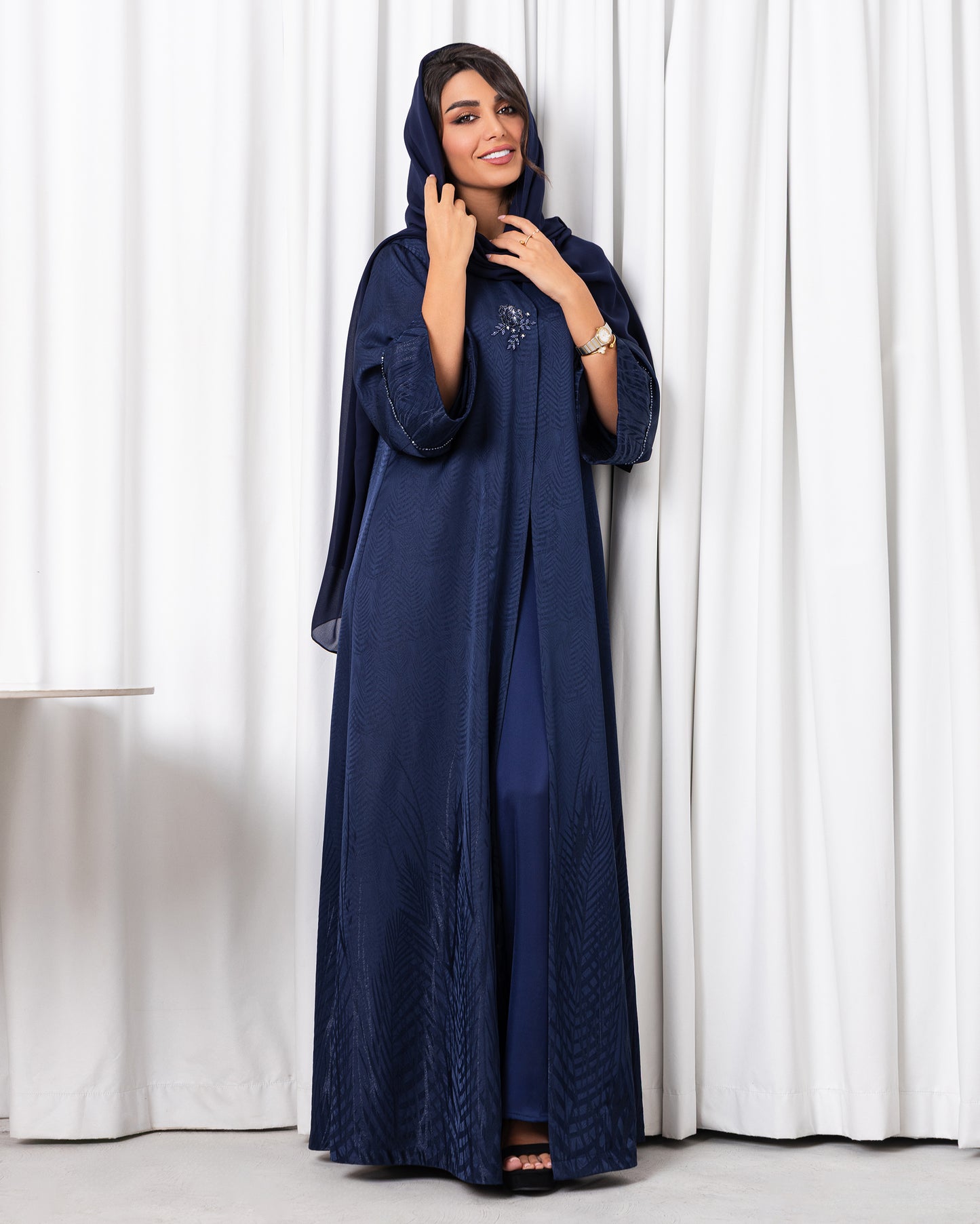 nave blue abaya